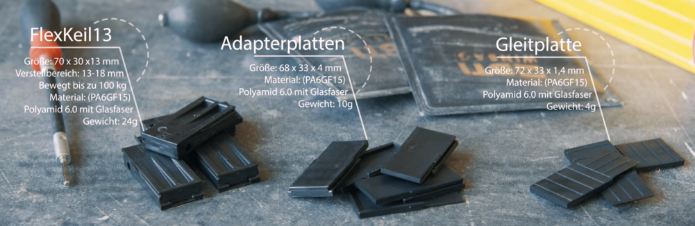 FlexKeil 13, das Material: Polyamid 6.0 mit Glasfaser